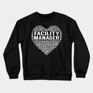 Facility Manager Heart Crewneck Sweatshirt